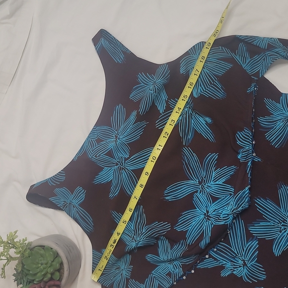 CDC brown summer floral dress sz 12 - Picture 11 of 12